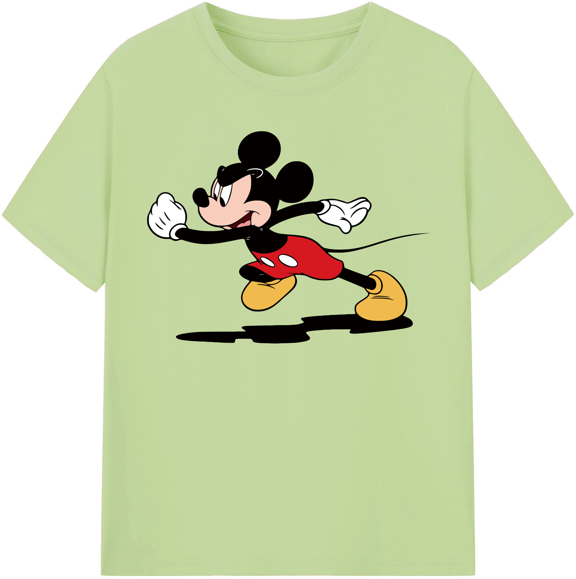 （画像用） ミッキーマウス Mickey Mouse 綿100％半袖Tシャツ（フロントプリント）